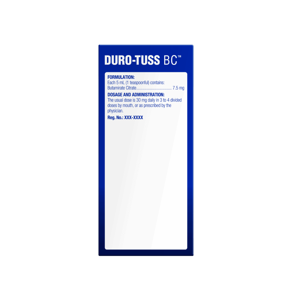 Butamirate Citrate (DURO-TUSS<sup>®</sup>  BC) 7.5 mg / 5mL 60ml Syrup