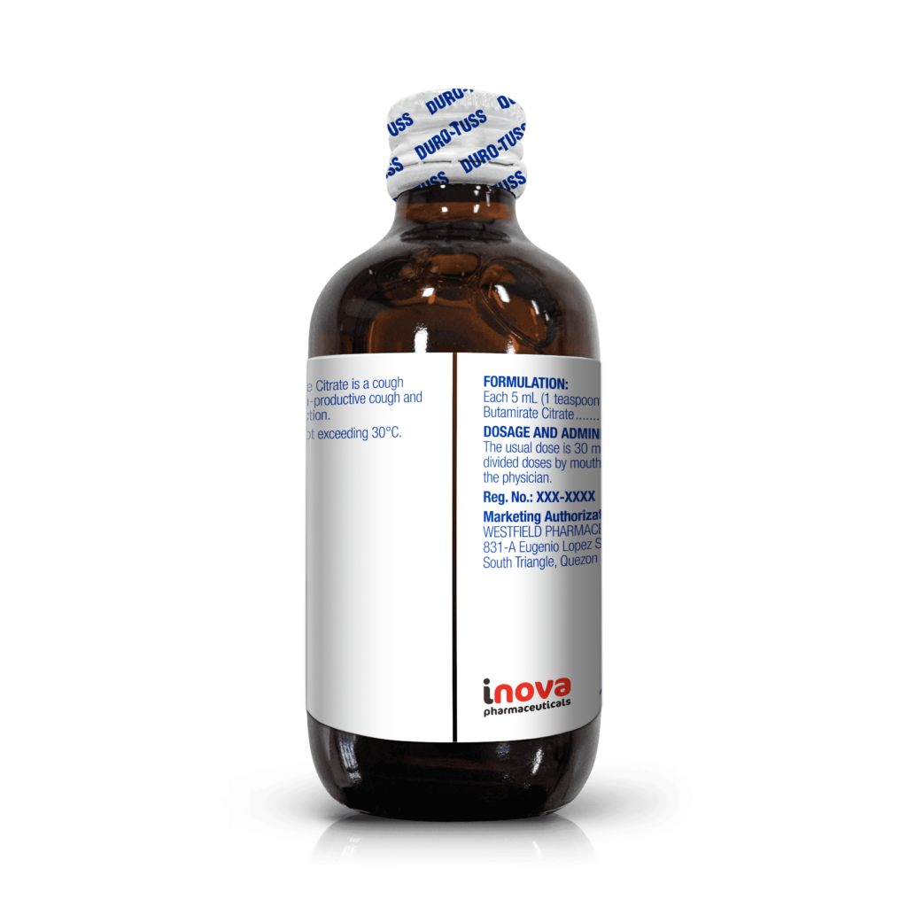 Butamirate Citrate (DURO-TUSS<sup>®</sup>  BC) 7.5 mg / 5mL 60ml Syrup
