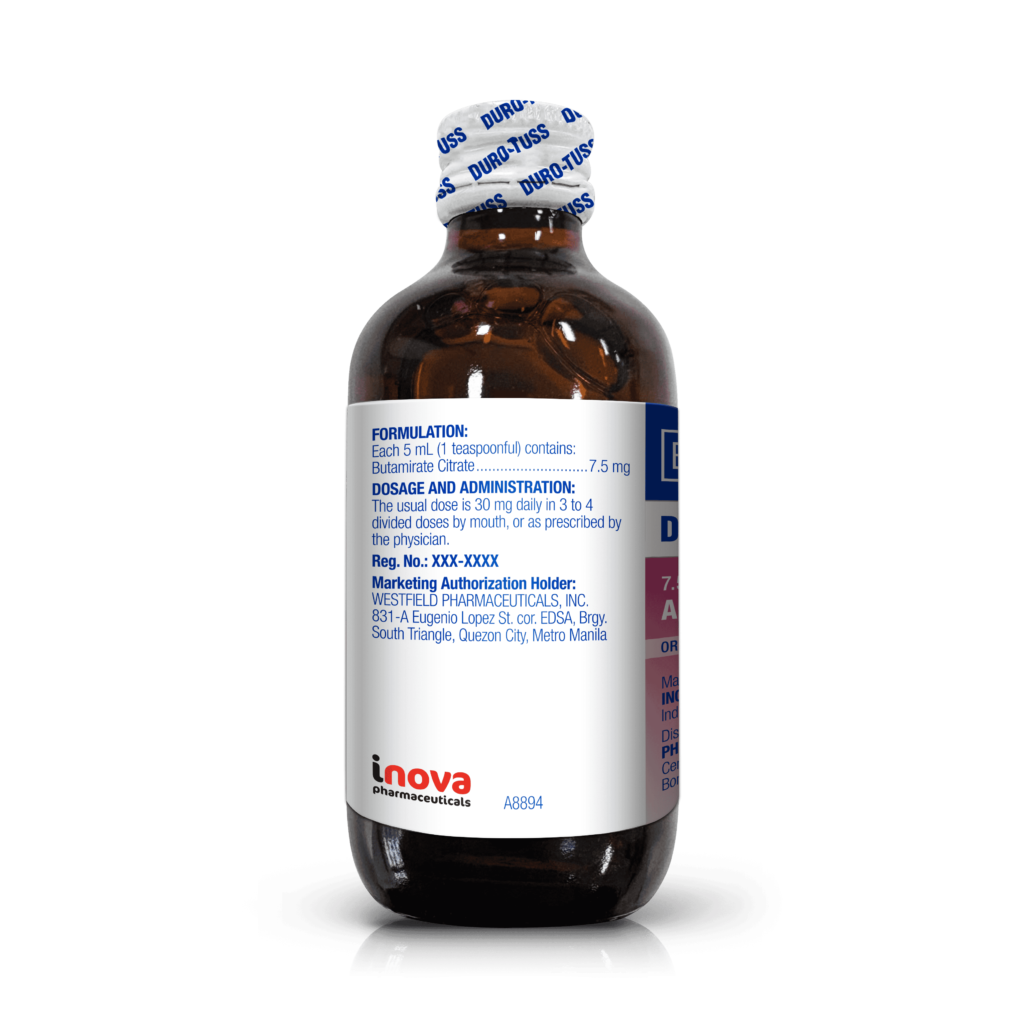 Butamirate Citrate (DURO-TUSS<sup>®</sup>  BC) 7.5 mg / 5mL 60ml Syrup