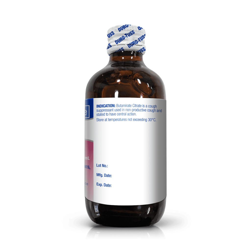 Butamirate Citrate (DURO-TUSS<sup>®</sup>  BC) 7.5 mg / 5mL 60ml Syrup